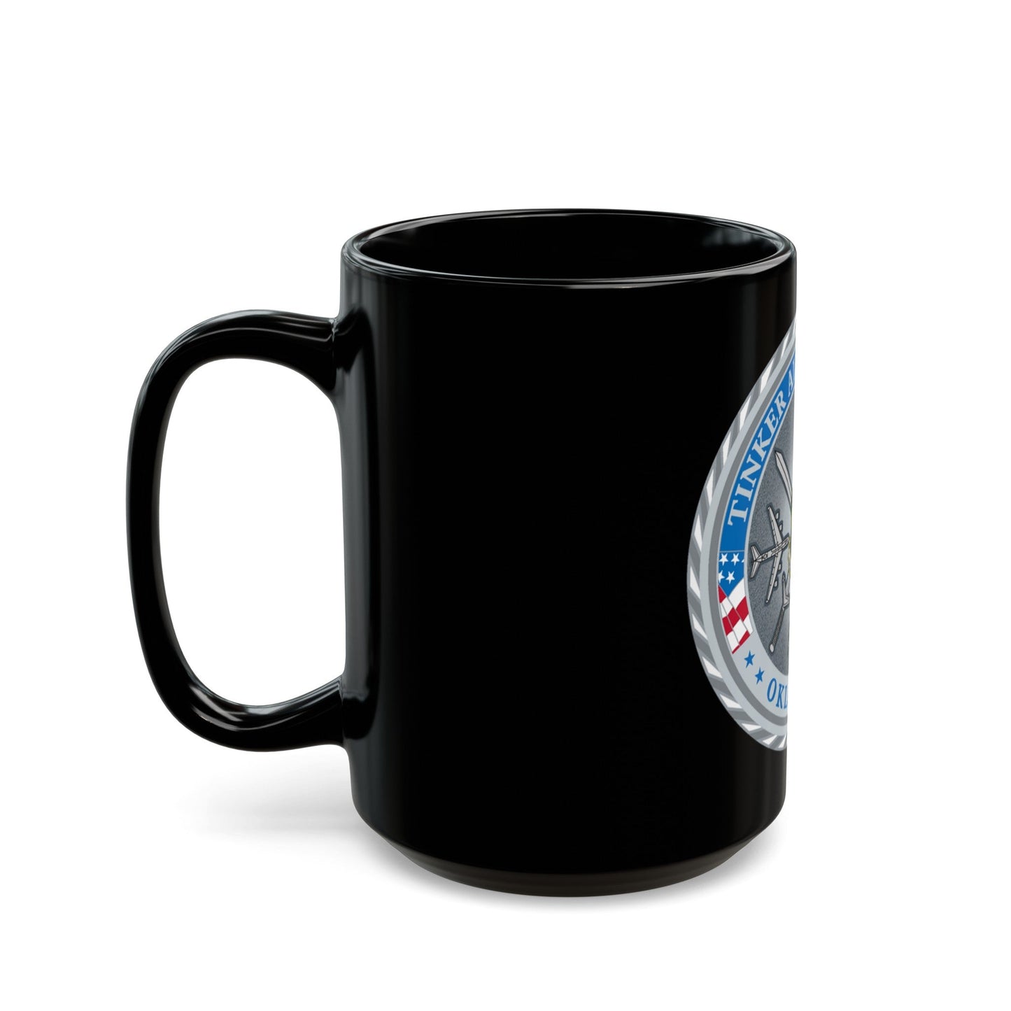 Tinker AF Base (U.S. Air Force) Black Coffee Mug-The Sticker Space