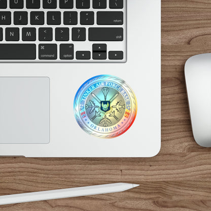 Tinker AF Base (U.S. Air Force) Holographic STICKER Die-Cut Vinyl Decal-The Sticker Space