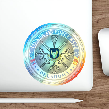 Tinker AF Base (U.S. Air Force) Holographic STICKER Die-Cut Vinyl Decal-The Sticker Space