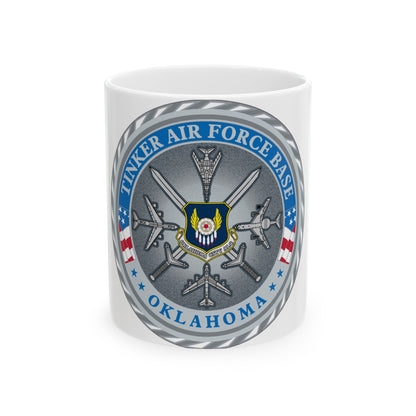 Tinker AF Base (U.S. Air Force) White Coffee Mug-11oz-The Sticker Space