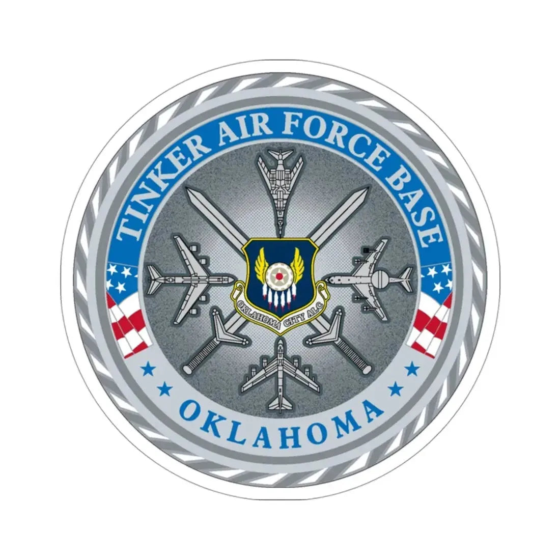 Tinker AF Base (U.S. Air Force) STICKER Vinyl Die-Cut Decal 3 Inch - The Sticker Space