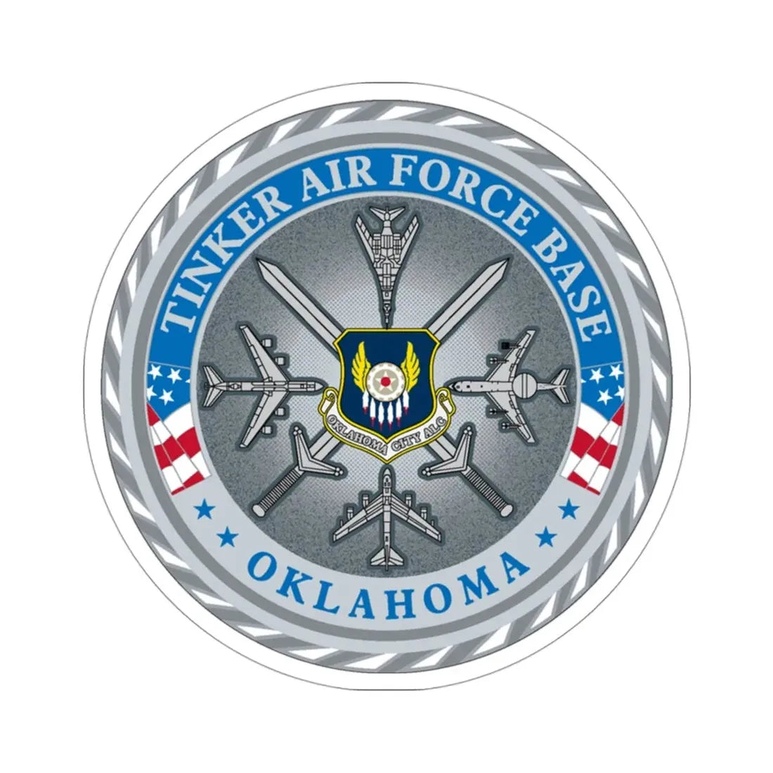 Tinker AF Base (U.S. Air Force) STICKER Vinyl Die-Cut Decal 3 Inch - The Sticker Space