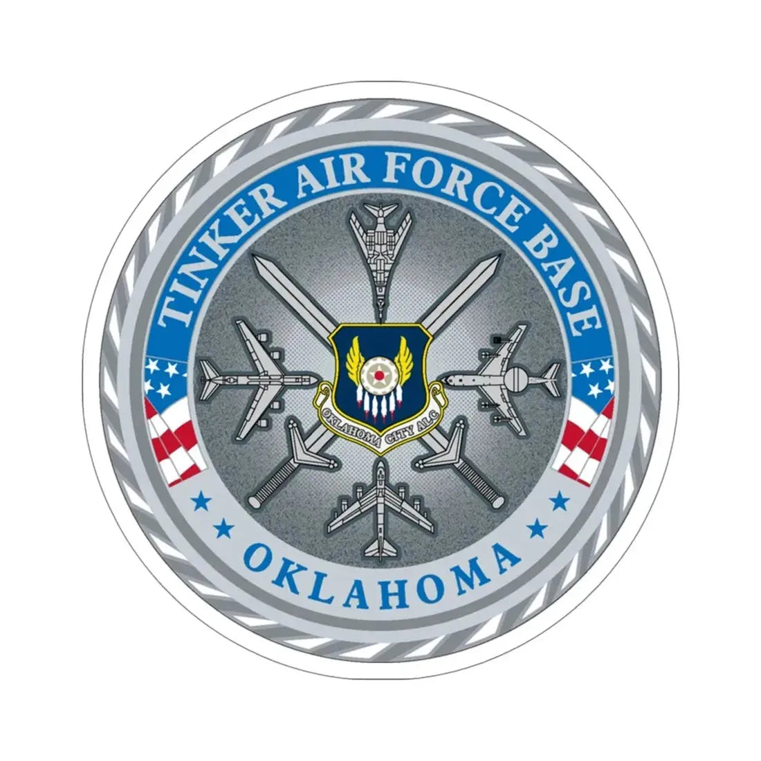 Tinker AF Base (U.S. Air Force) STICKER Vinyl Die-Cut Decal 5 Inch - The Sticker Space