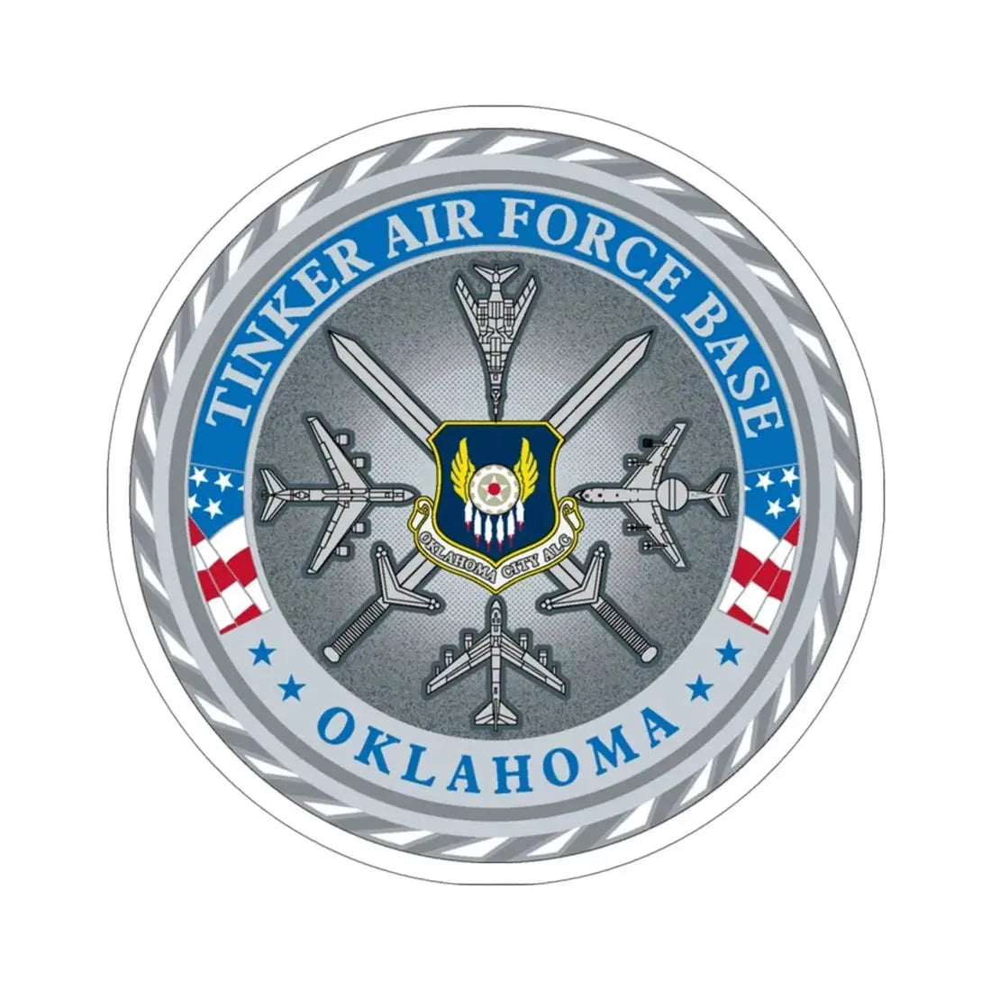 Tinker AF Base (U.S. Air Force) STICKER Vinyl Die-Cut Decal 6 Inch - The Sticker Space