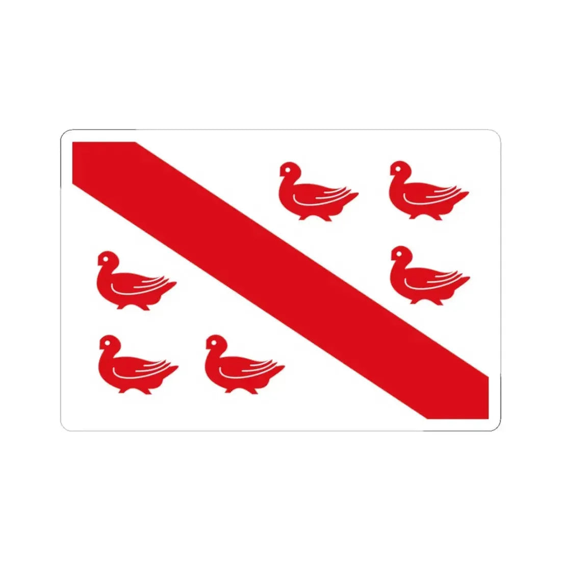 Tinlot vlag (Belgium) STICKER Vinyl Kiss-Cut Decal 3 Inch White - The Sticker Space