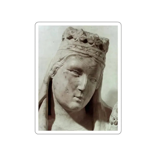 TINO DA CAMAINO - Madonna and Child (detail) (Artwork) STICKER Vinyl Die-Cut Decal White Die-Cut 2 Inch - The Sticker Space