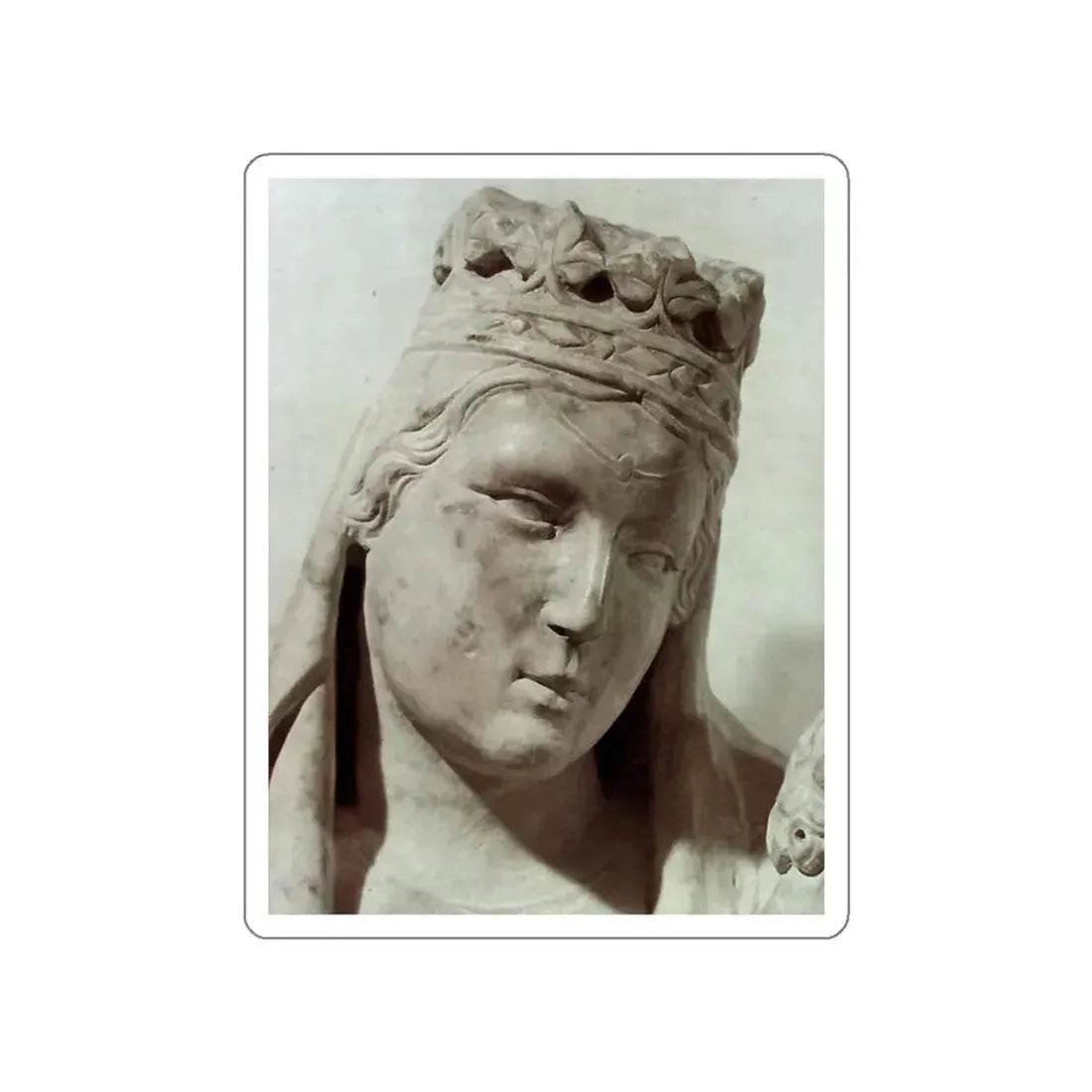 TINO DA CAMAINO - Madonna and Child (detail) (Artwork) STICKER Vinyl Die-Cut Decal White Die-Cut 3 Inch - The Sticker Space