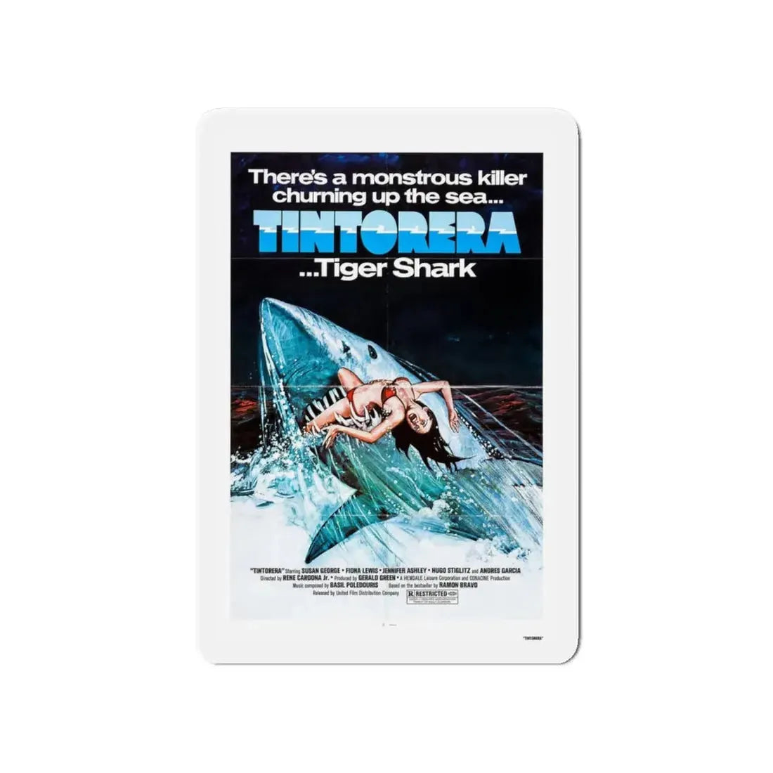TINTORERA 1977 Movie Poster - Refrigerator Magnet 4 Inch - The Sticker Space