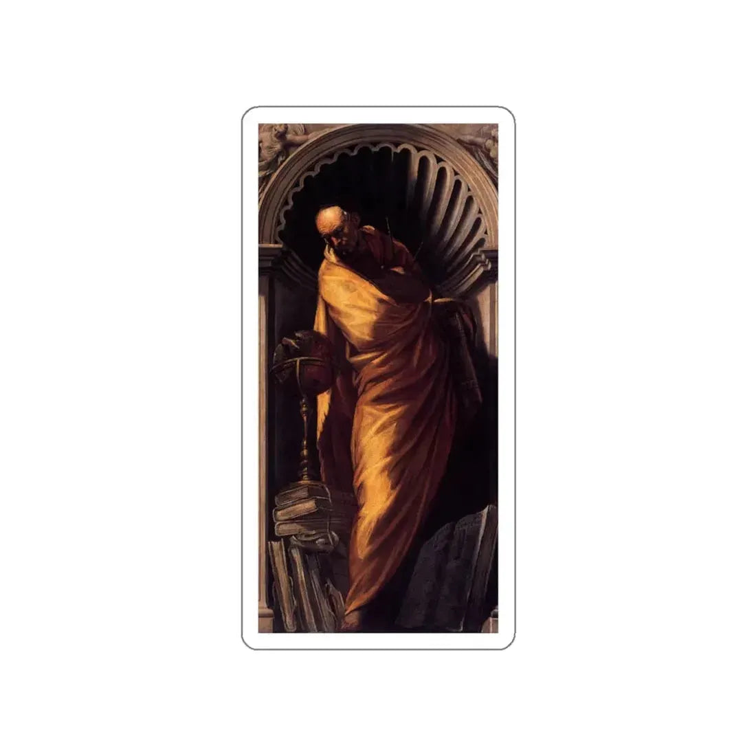 TINTORETTO, Jacopo Robusti - A Philosopher (Artwork) STICKER Vinyl Die-Cut Decal White Die-Cut 3 Inch - The Sticker Space