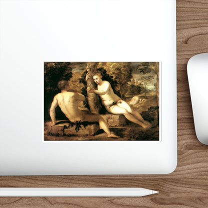 TINTORETTO, Jacopo Robusti - Adam and Eve (Artwork) STICKER Vinyl Die-Cut Decal-The Sticker Space