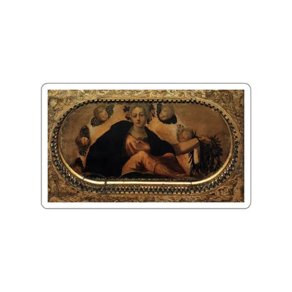 TINTORETTO, Jacopo Robusti - Allegory of Fortune (Felicita) (Artwork) STICKER Vinyl Die-Cut Decal White Die-Cut 3 Inch - The Sticker Space