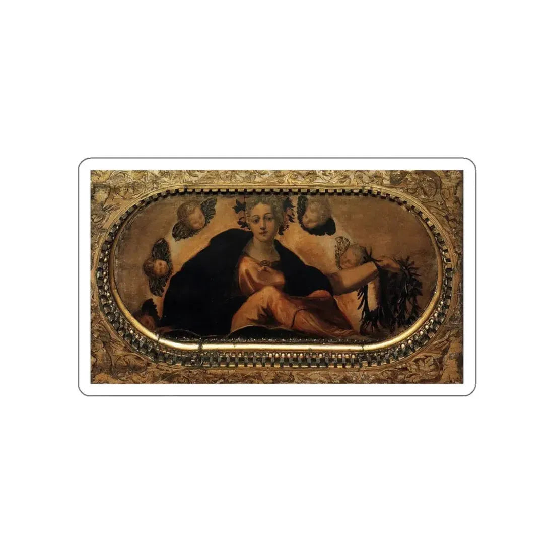 TINTORETTO, Jacopo Robusti - Allegory of Fortune (Felicita) (Artwork) STICKER Vinyl Die-Cut Decal White Die-Cut 6 Inch - The Sticker Space