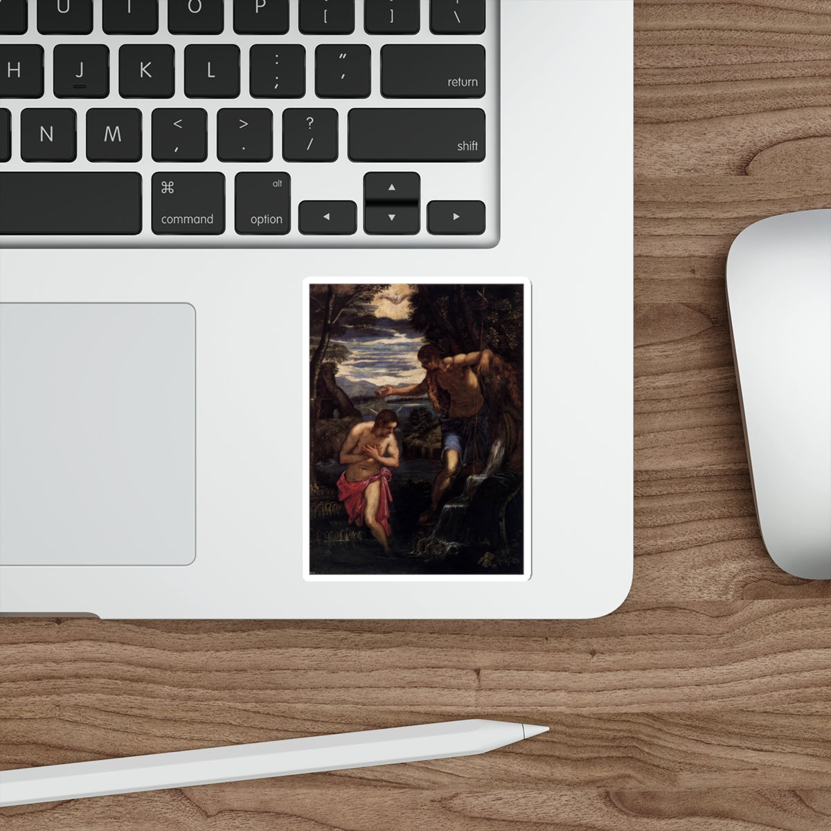 TINTORETTO, Jacopo Robusti - Baptism of Christ (Artwork) STICKER Vinyl Die-Cut Decal-The Sticker Space