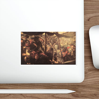 TINTORETTO, Jacopo Robusti - Battle between Turks and Christians (Artwork) STICKER Vinyl Die-Cut Decal-The Sticker Space