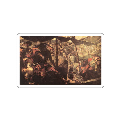 TINTORETTO, Jacopo Robusti - Battle between Turks and Christians (Artwork) STICKER Vinyl Die-Cut Decal-White-The Sticker Space