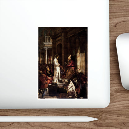 TINTORETTO, Jacopo Robusti - Christ before Pilate (Artwork) STICKER Vinyl Die-Cut Decal-The Sticker Space