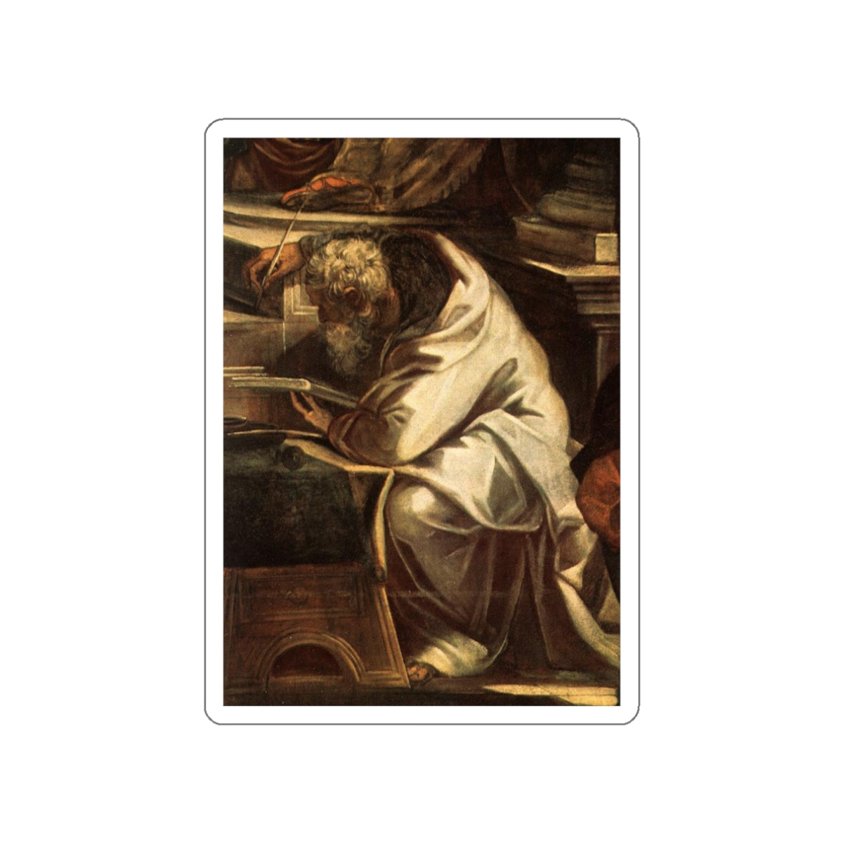 TINTORETTO, Jacopo Robusti - Christ before Pilate (detail) (Artwork) STICKER Vinyl Die-Cut Decal-White-The Sticker Space