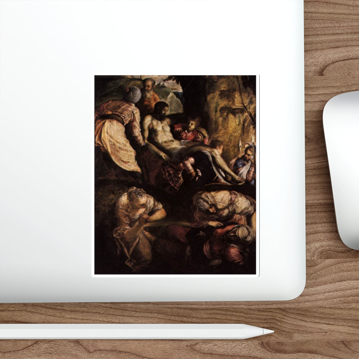 TINTORETTO, Jacopo Robusti - Christ Carried to the Tomb (Artwork) STICKER Vinyl Die-Cut Decal-The Sticker Space