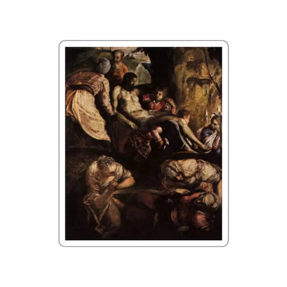 TINTORETTO, Jacopo Robusti - Christ Carried to the Tomb (Artwork) STICKER Vinyl Die-Cut Decal White Die-Cut 3 Inch - The Sticker Space