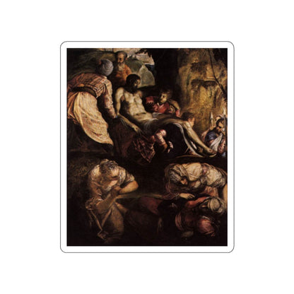 TINTORETTO, Jacopo Robusti - Christ Carried to the Tomb (Artwork) STICKER Vinyl Die-Cut Decal-White-The Sticker Space