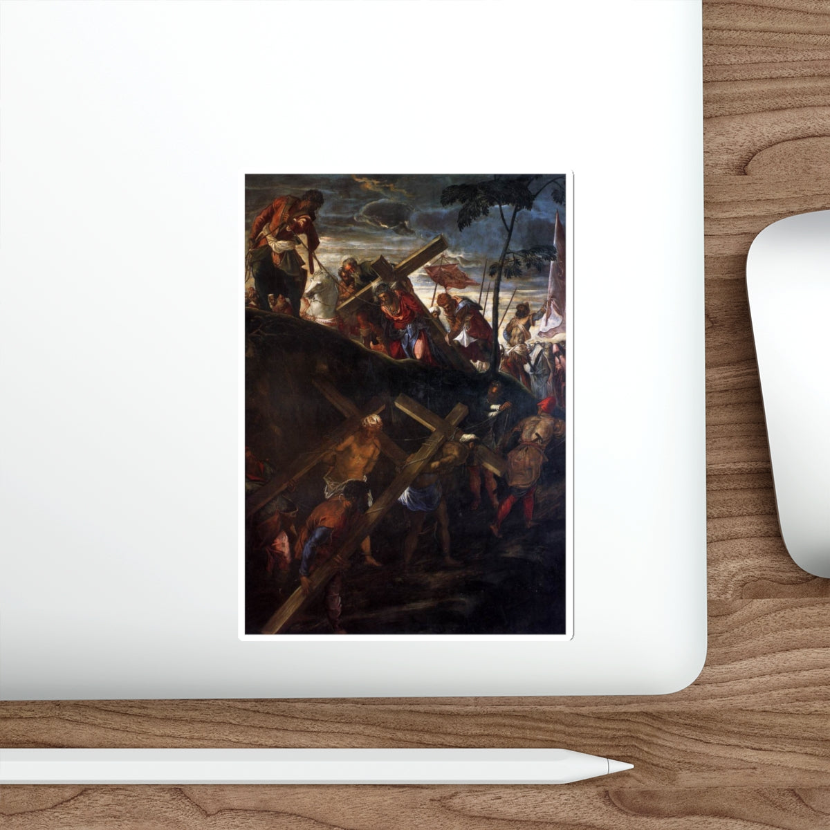 TINTORETTO, Jacopo Robusti - Christ Carrying the Cross (Artwork) STICKER Vinyl Die-Cut Decal-The Sticker Space