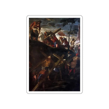 TINTORETTO, Jacopo Robusti - Christ Carrying the Cross (Artwork) STICKER Vinyl Die-Cut Decal White Die-Cut 3 Inch - The Sticker Space
