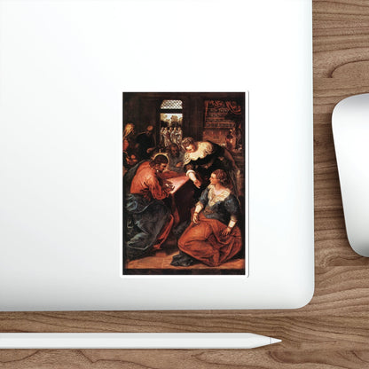 TINTORETTO, Jacopo Robusti - Christ in the House of Martha and Mary (Artwork) STICKER Vinyl Die-Cut Decal-The Sticker Space