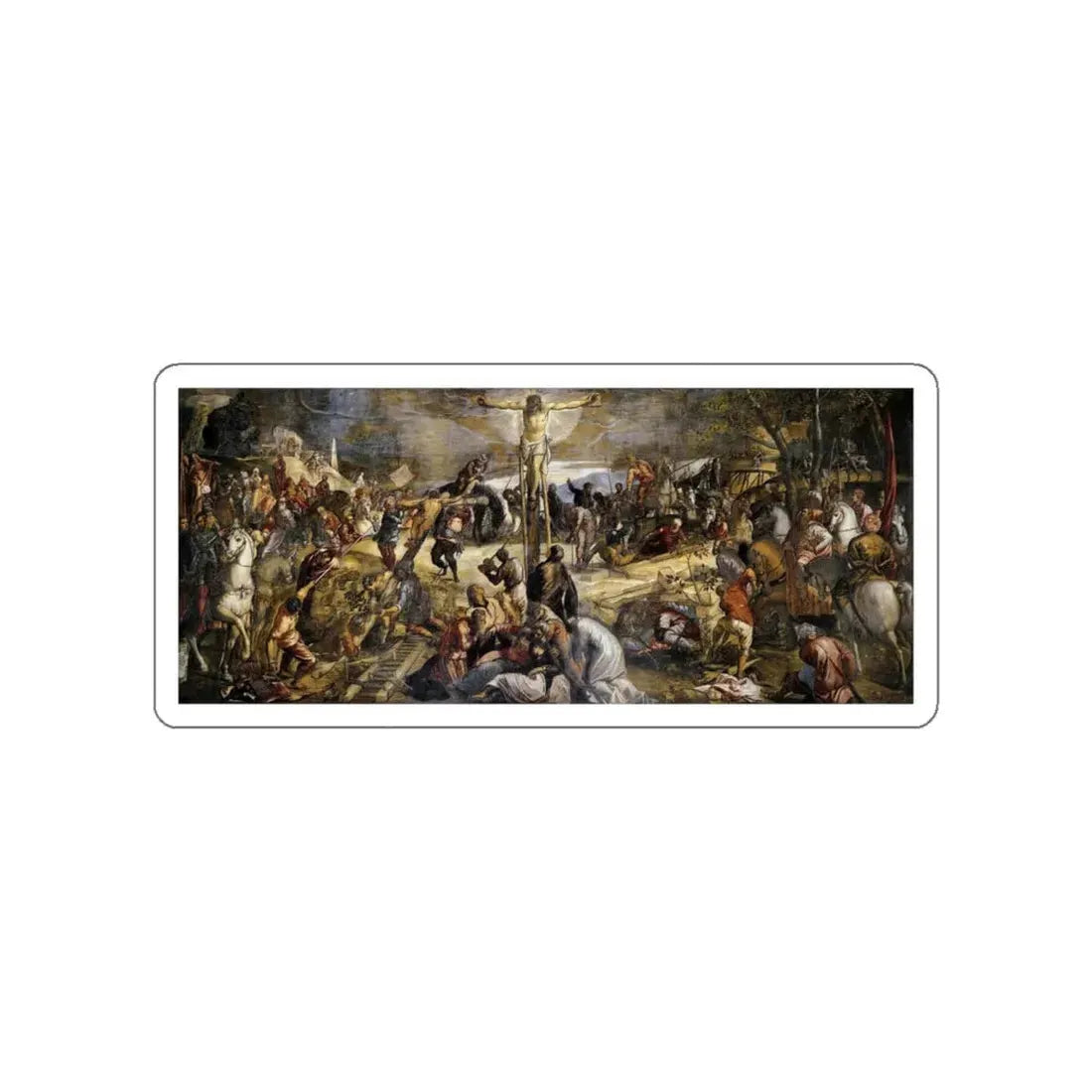TINTORETTO, Jacopo Robusti - Crucifixion (Artwork) STICKER Vinyl Die-Cut Decal White Die-Cut 5 Inch - The Sticker Space