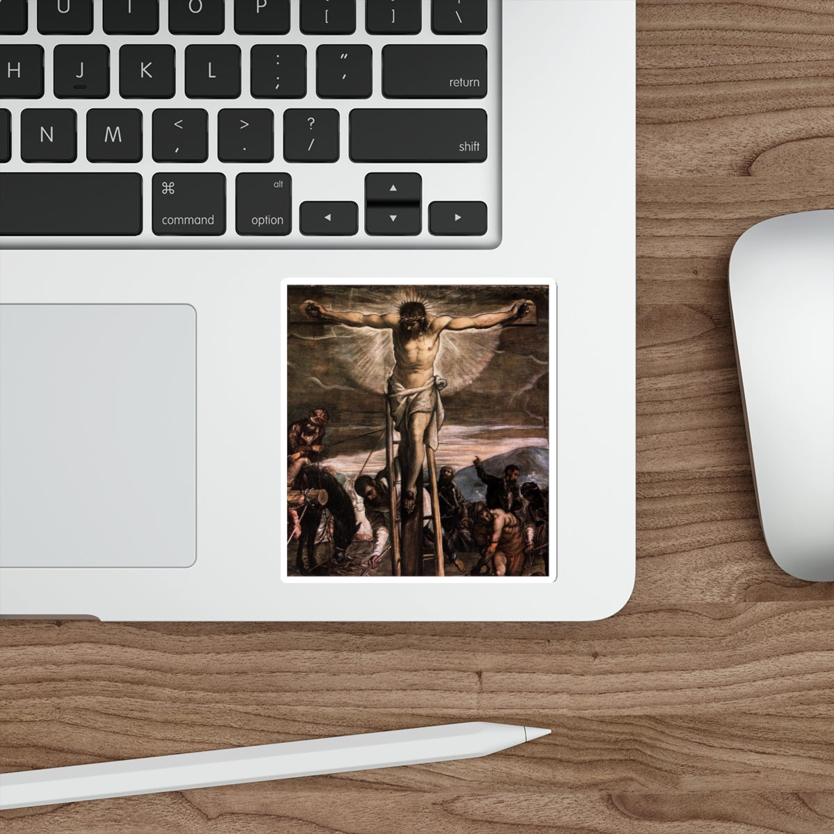 TINTORETTO, Jacopo Robusti - Crucifixion (detail) (Artwork) STICKER Vinyl Die-Cut Decal-The Sticker Space