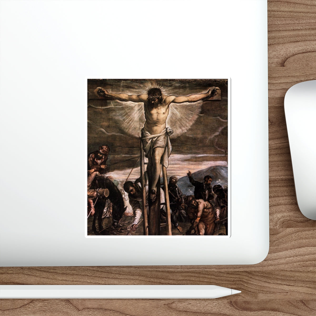 TINTORETTO, Jacopo Robusti - Crucifixion (detail) (Artwork) STICKER Vinyl Die-Cut Decal-The Sticker Space