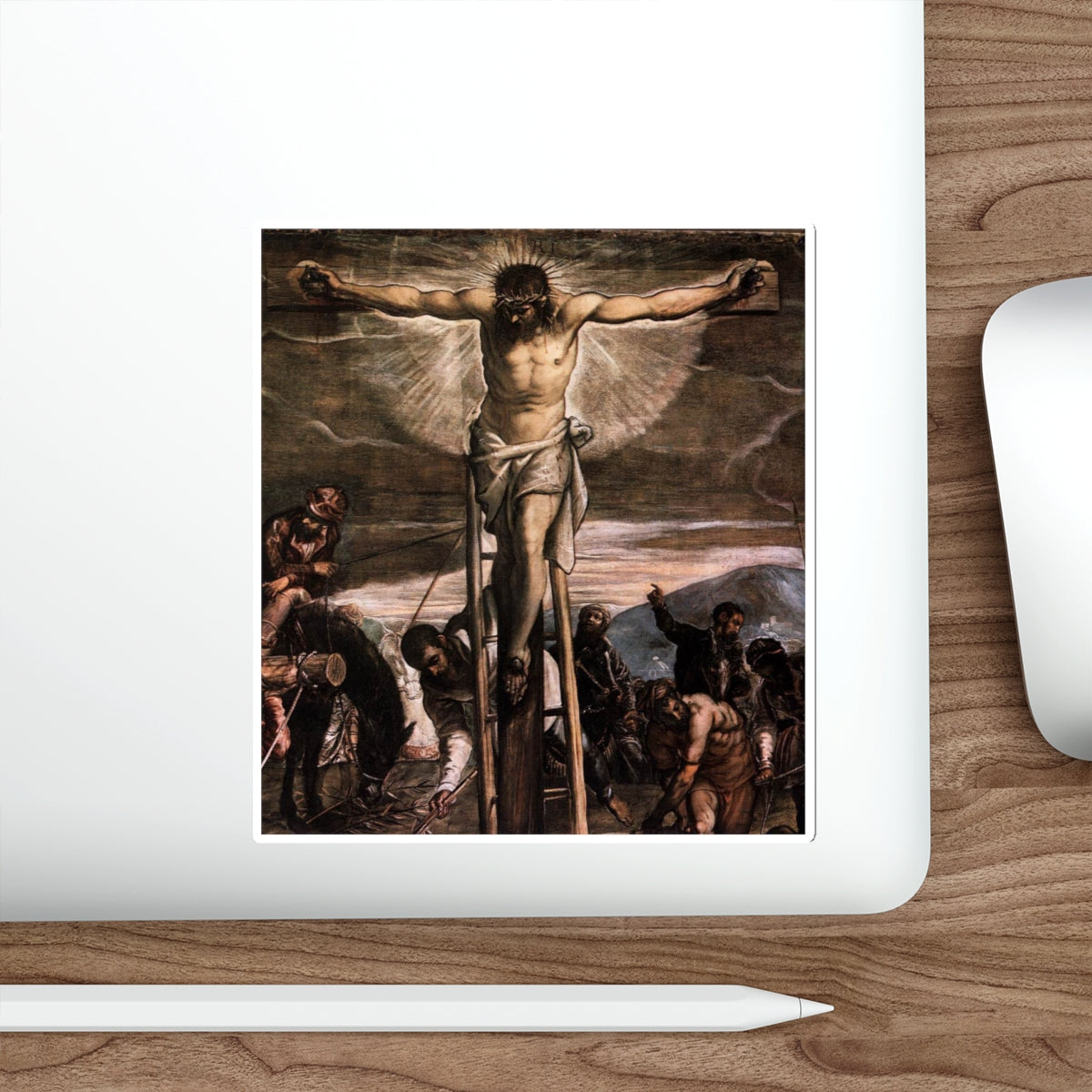 TINTORETTO, Jacopo Robusti - Crucifixion (detail) (Artwork) STICKER Vinyl Die-Cut Decal-The Sticker Space