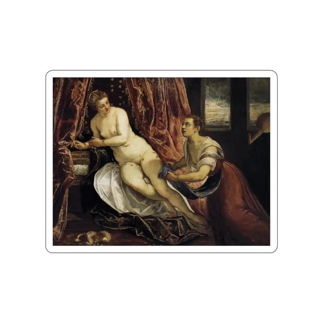 TINTORETTO, Jacopo Robusti - Danae (Artwork) STICKER Vinyl Die-Cut Decal White Die-Cut 6 Inch - The Sticker Space