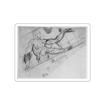 TINTORETTO, Jacopo Robusti - Design for an Allegory of Fortune (Felicita) (Artwork) STICKER Vinyl Die-Cut Decal White Die-Cut 5 Inch - The Sticker Space