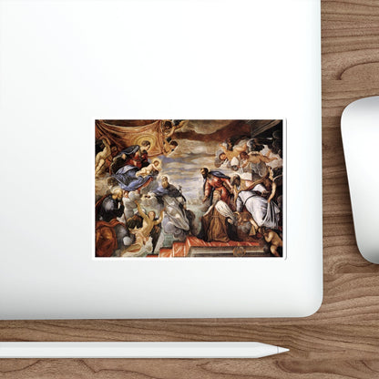 TINTORETTO, Jacopo Robusti - Doge Nicolo da Ponte Invoking the Protection of the Virgin (Artwork) STICKER Vinyl Die-Cut Decal-The Sticker Space