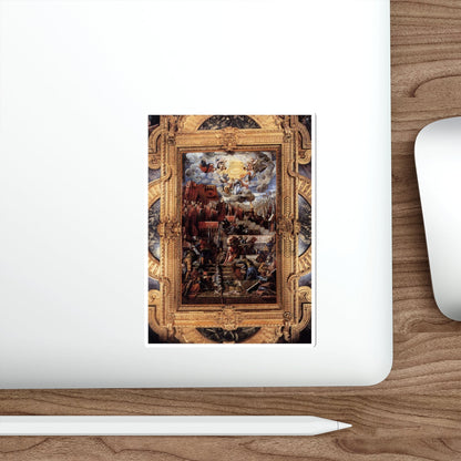 TINTORETTO, Jacopo Robusti - Doge Nicolo da Ponte Receiving a Laurel Crown from Venice (Artwork) STICKER Vinyl Die-Cut Decal-The Sticker Space