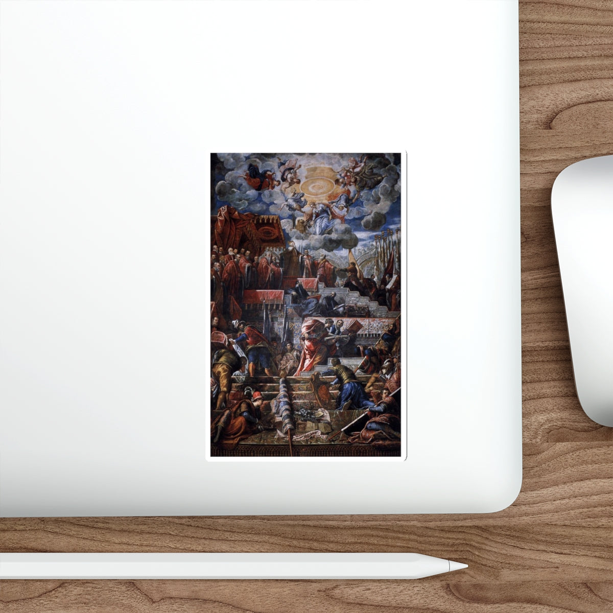 TINTORETTO, Jacopo Robusti - Doge Nicolo da Ponte Receiving a Laurel Crown from Venice2 (Artwork) STICKER Vinyl Die-Cut Decal-The Sticker Space