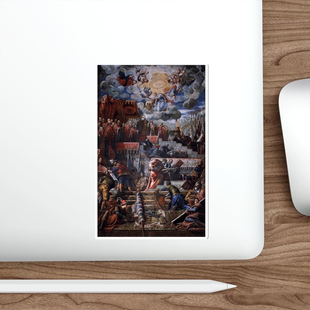 TINTORETTO, Jacopo Robusti - Doge Nicolo da Ponte Receiving a Laurel Crown from Venice2 (Artwork) STICKER Vinyl Die-Cut Decal-The Sticker Space