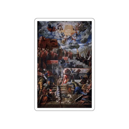 TINTORETTO, Jacopo Robusti - Doge Nicolo da Ponte Receiving a Laurel Crown from Venice2 (Artwork) STICKER Vinyl Die-Cut Decal White Die-Cut 6 Inch - The Sticker Space