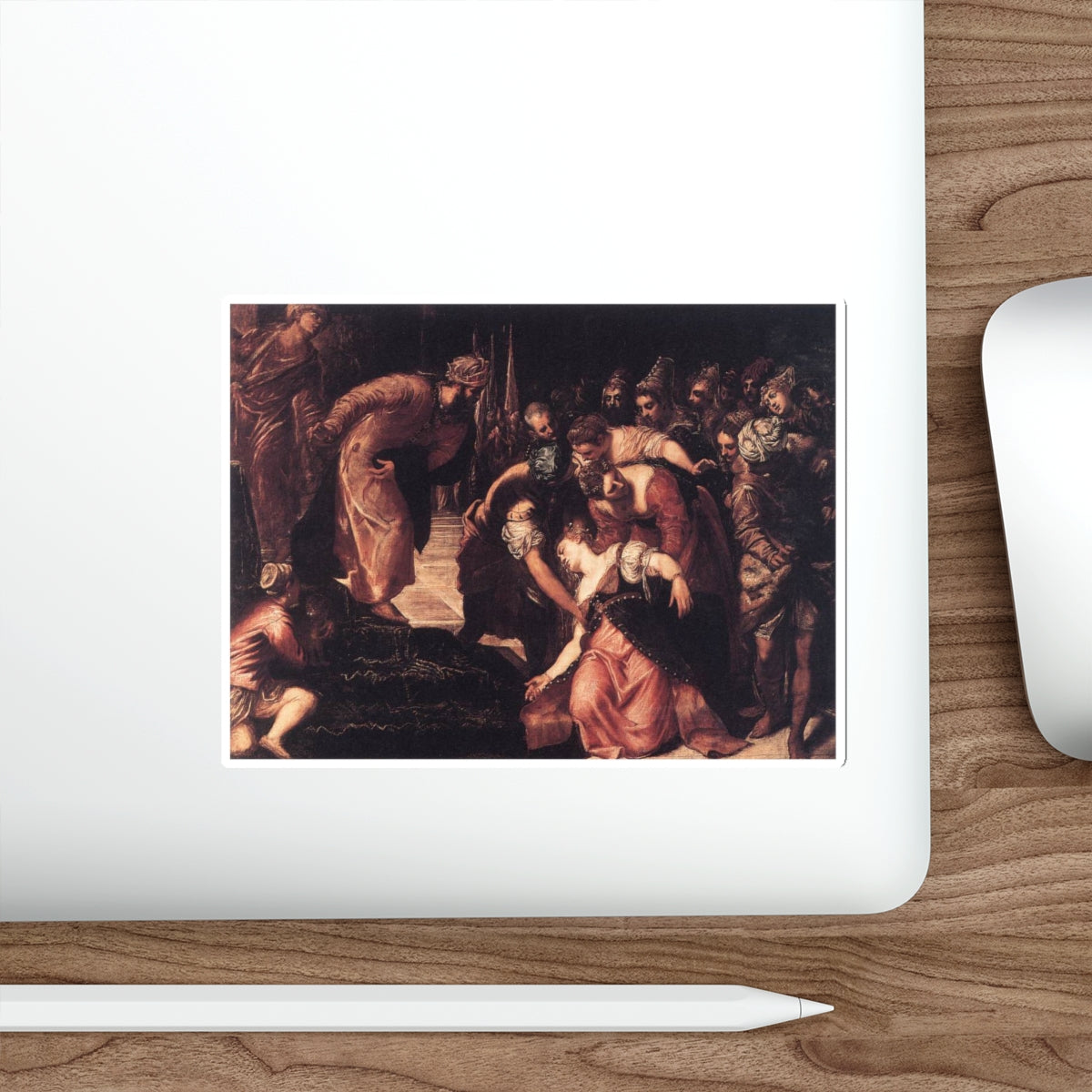 TINTORETTO, Jacopo Robusti - Esther before Ahasuerus (Artwork) STICKER Vinyl Die-Cut Decal-The Sticker Space