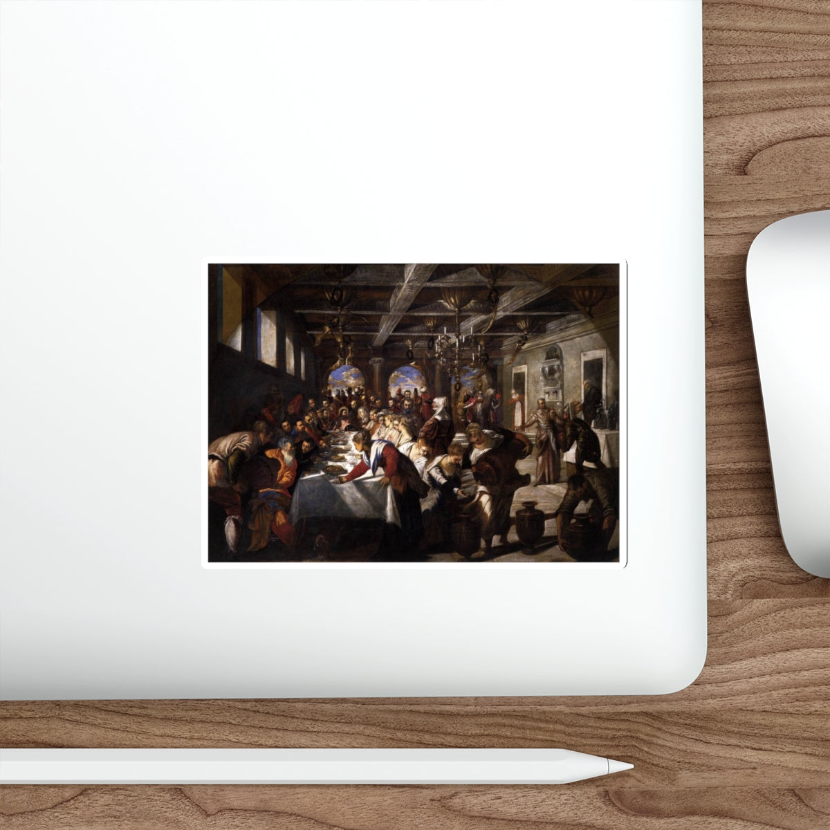 TINTORETTO, Jacopo Robusti - Marriage at Cana (Artwork) STICKER Vinyl Die-Cut Decal-The Sticker Space