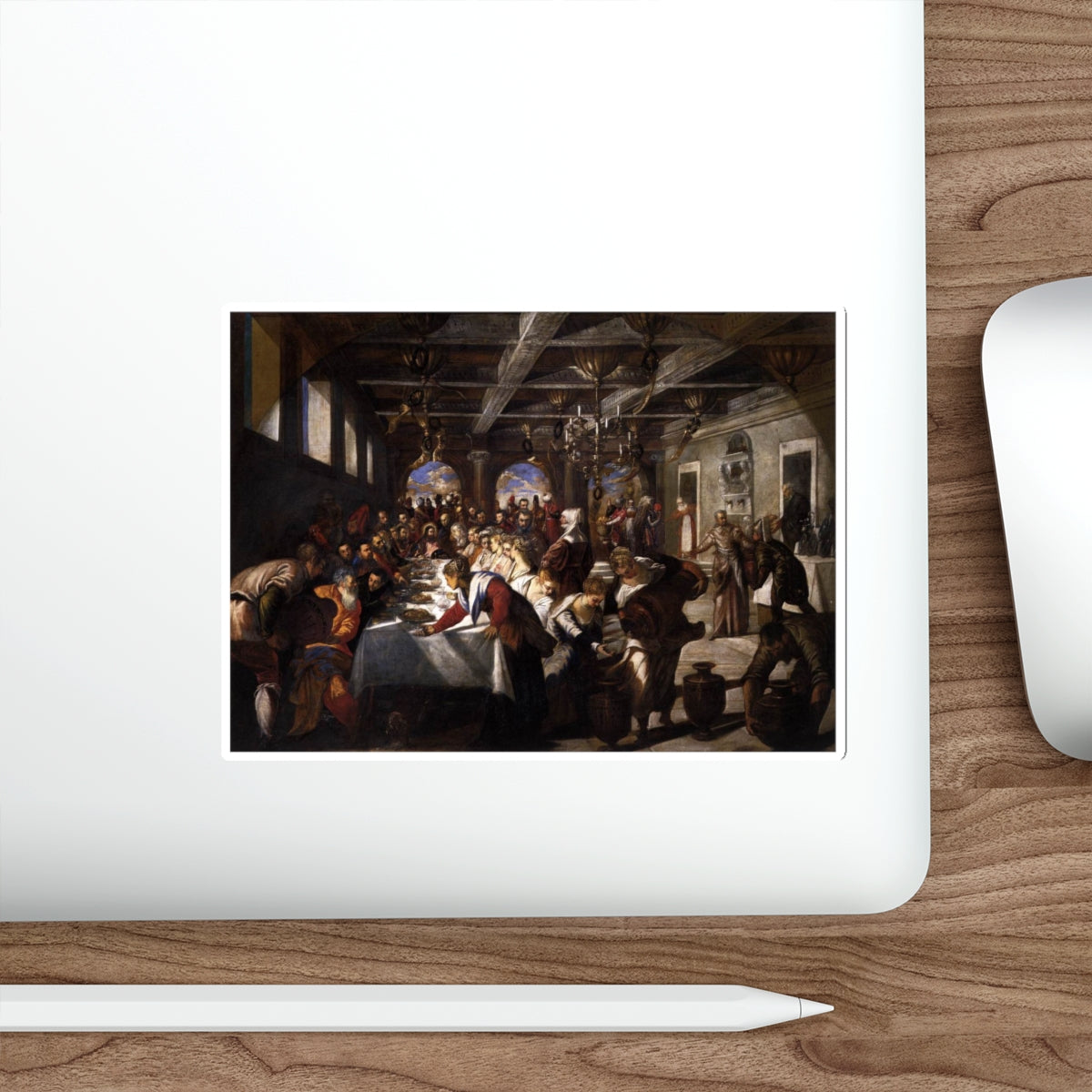 TINTORETTO, Jacopo Robusti - Marriage at Cana (Artwork) STICKER Vinyl Die-Cut Decal-The Sticker Space