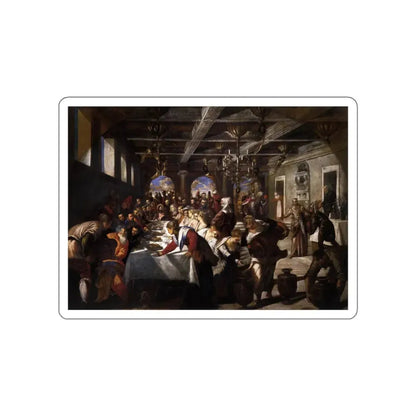 TINTORETTO, Jacopo Robusti - Marriage at Cana (Artwork) STICKER Vinyl Die-Cut Decal White Die-Cut 6 Inch - The Sticker Space