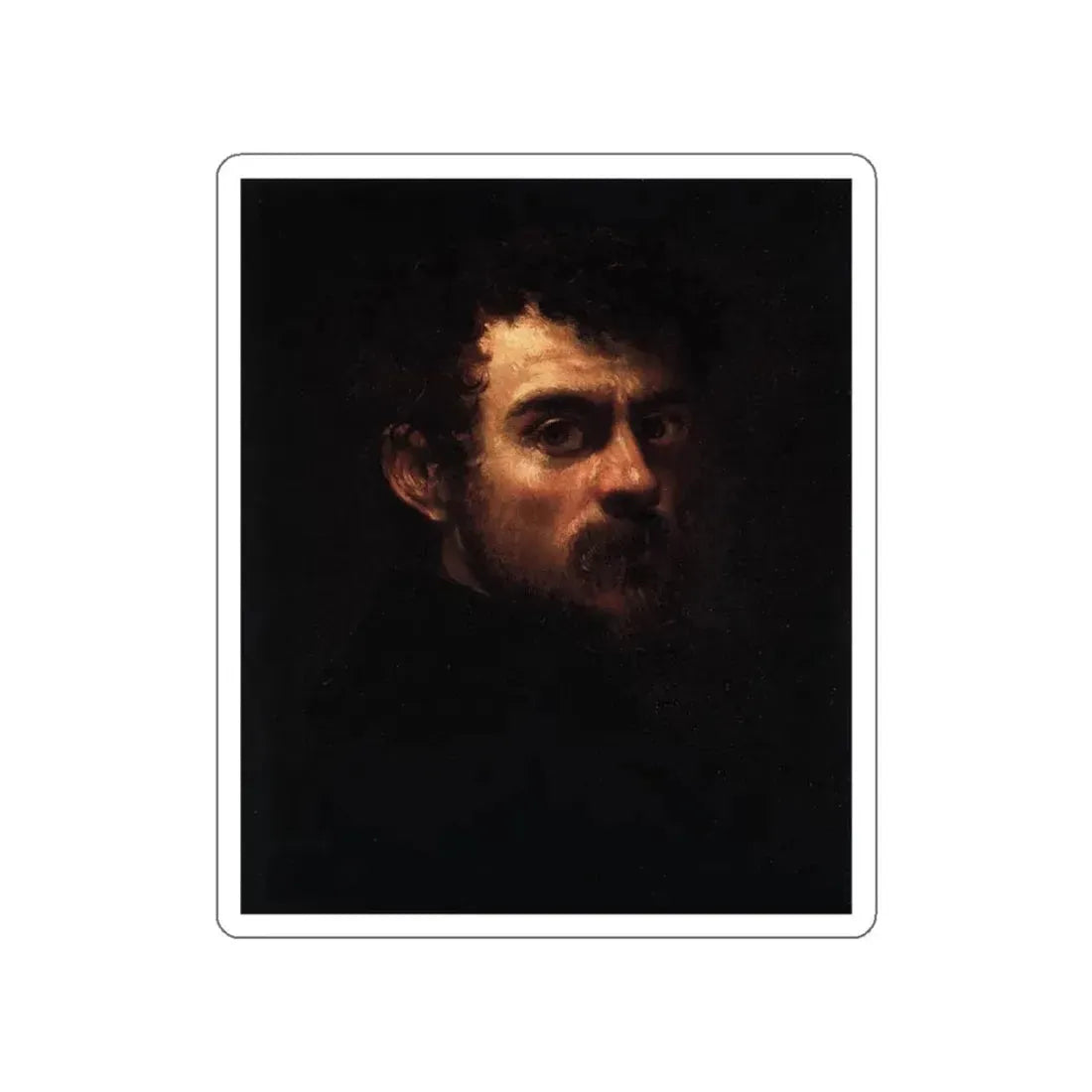 TINTORETTO, Jacopo Robusti - Self-Portrait (Artwork) STICKER Vinyl Die-Cut Decal White Die-Cut 6 Inch - The Sticker Space