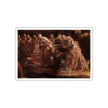 TINTORETTO, Jacopo Robusti - The Baptism of Christ (detail) (Artwork) STICKER Vinyl Die-Cut Decal White Die-Cut 2 Inch - The Sticker Space