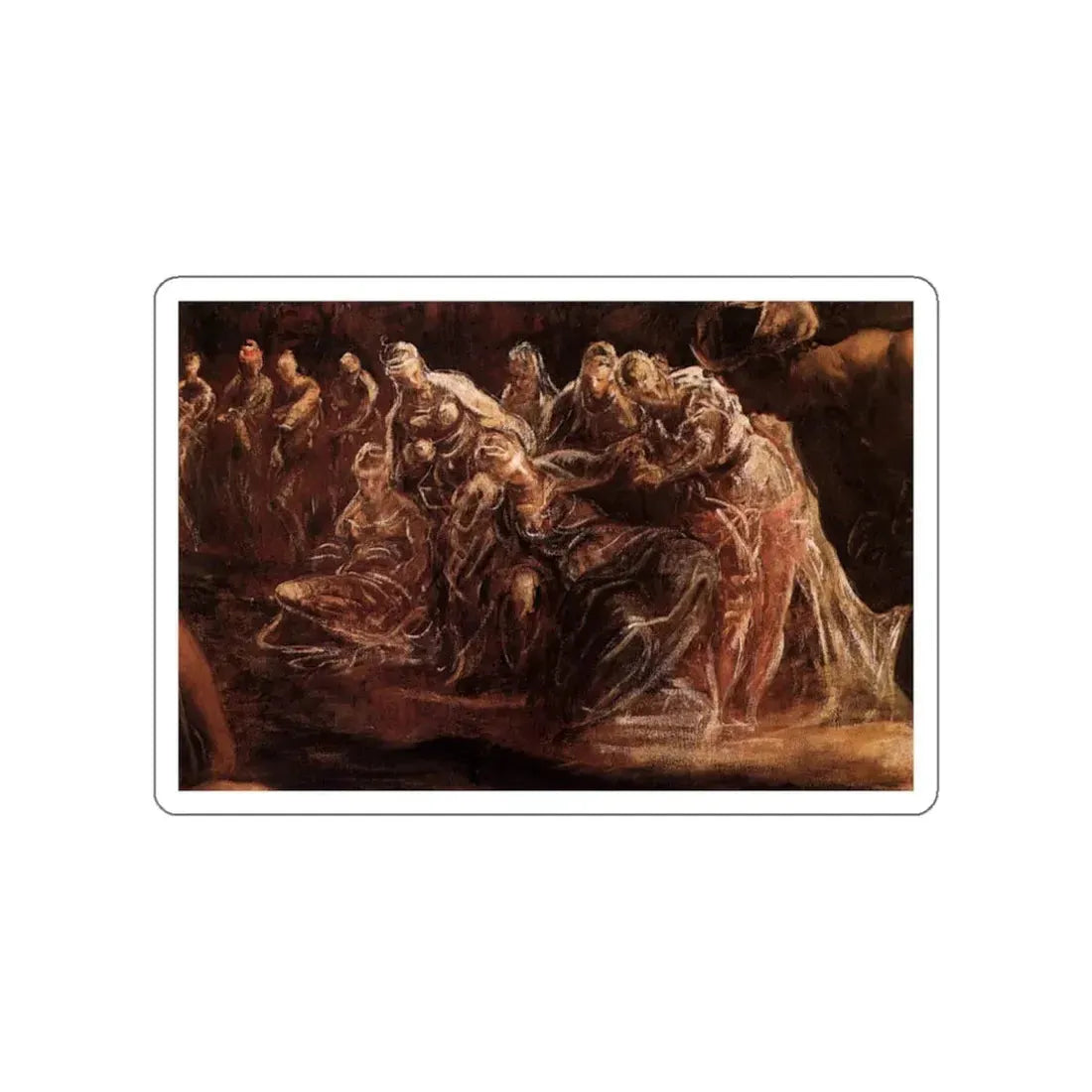 TINTORETTO, Jacopo Robusti - The Baptism of Christ (detail) (Artwork) STICKER Vinyl Die-Cut Decal White Die-Cut 3 Inch - The Sticker Space