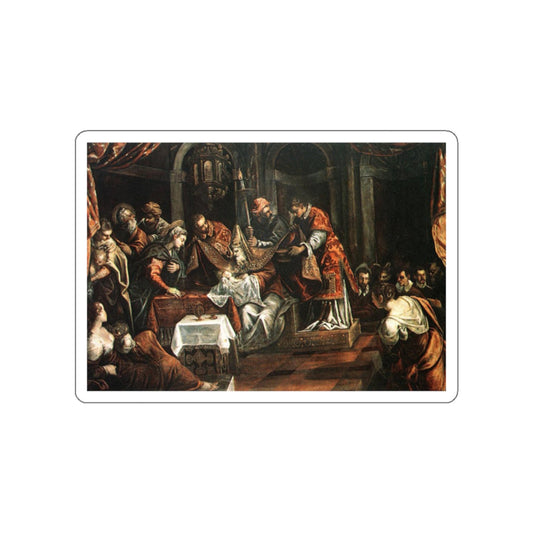 TINTORETTO, Jacopo Robusti - The Circumcision_1 (Artwork) STICKER Vinyl Die-Cut Decal-White-The Sticker Space