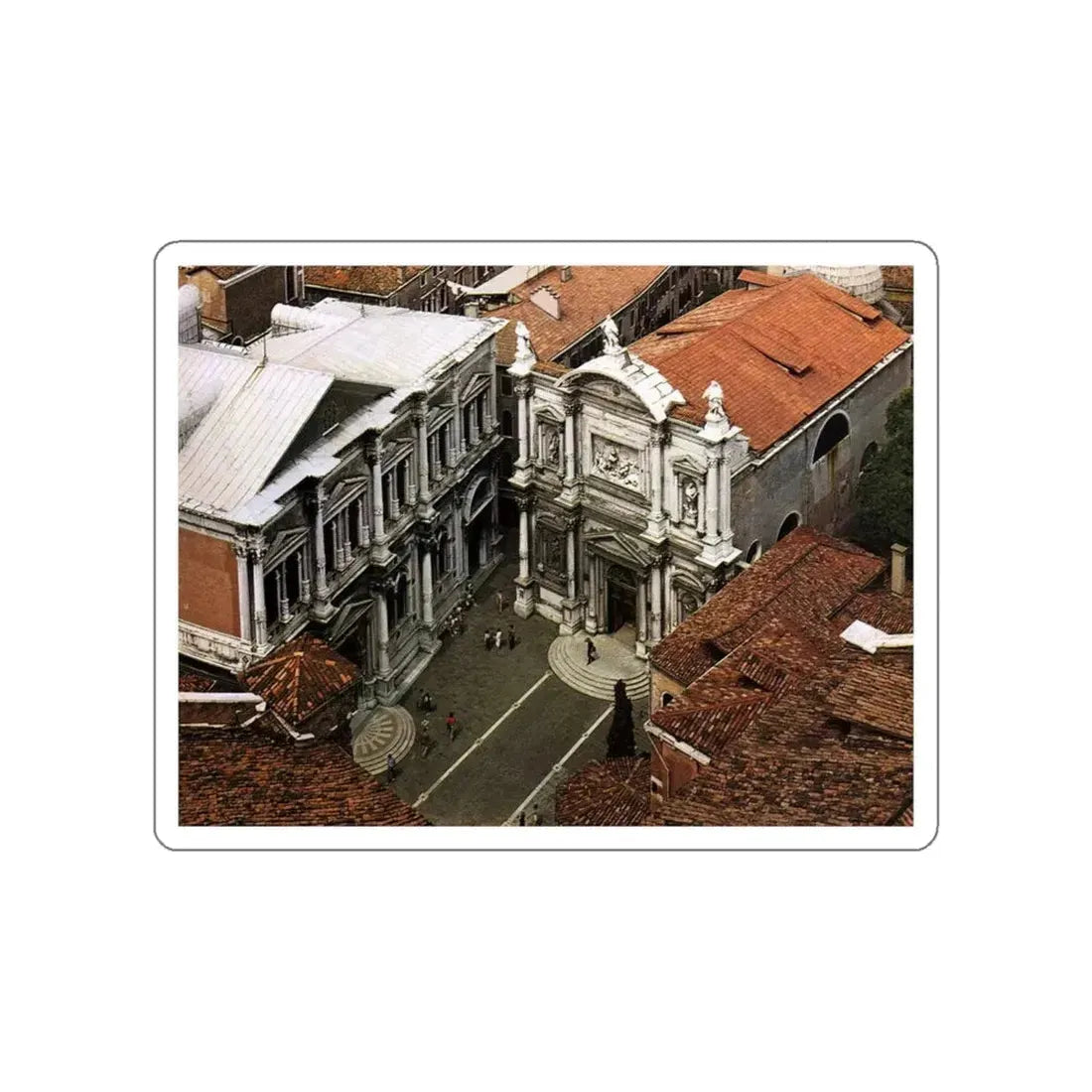 TINTORETTO - View of Campo di San Rocco (Artwork) STICKER Vinyl Die-Cut Decal White Die-Cut 6 Inch - The Sticker Space