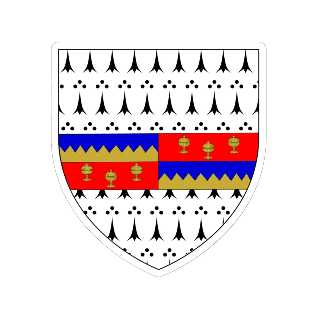 Tipperary COA (Ireland) (Coat of Arms) STICKER Vinyl Kiss-Cut Decal 6 Inch White - The Sticker Space