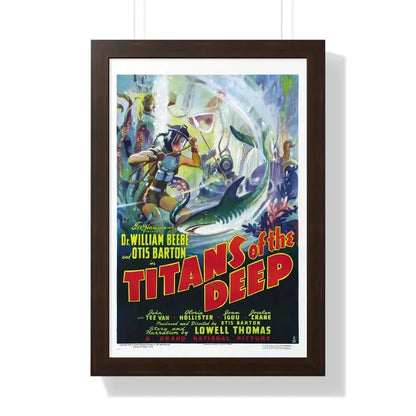 TITANS OF THE DEEP 1938 - Framed Movie Poster 16″ x 24″ Walnut - The Sticker Space