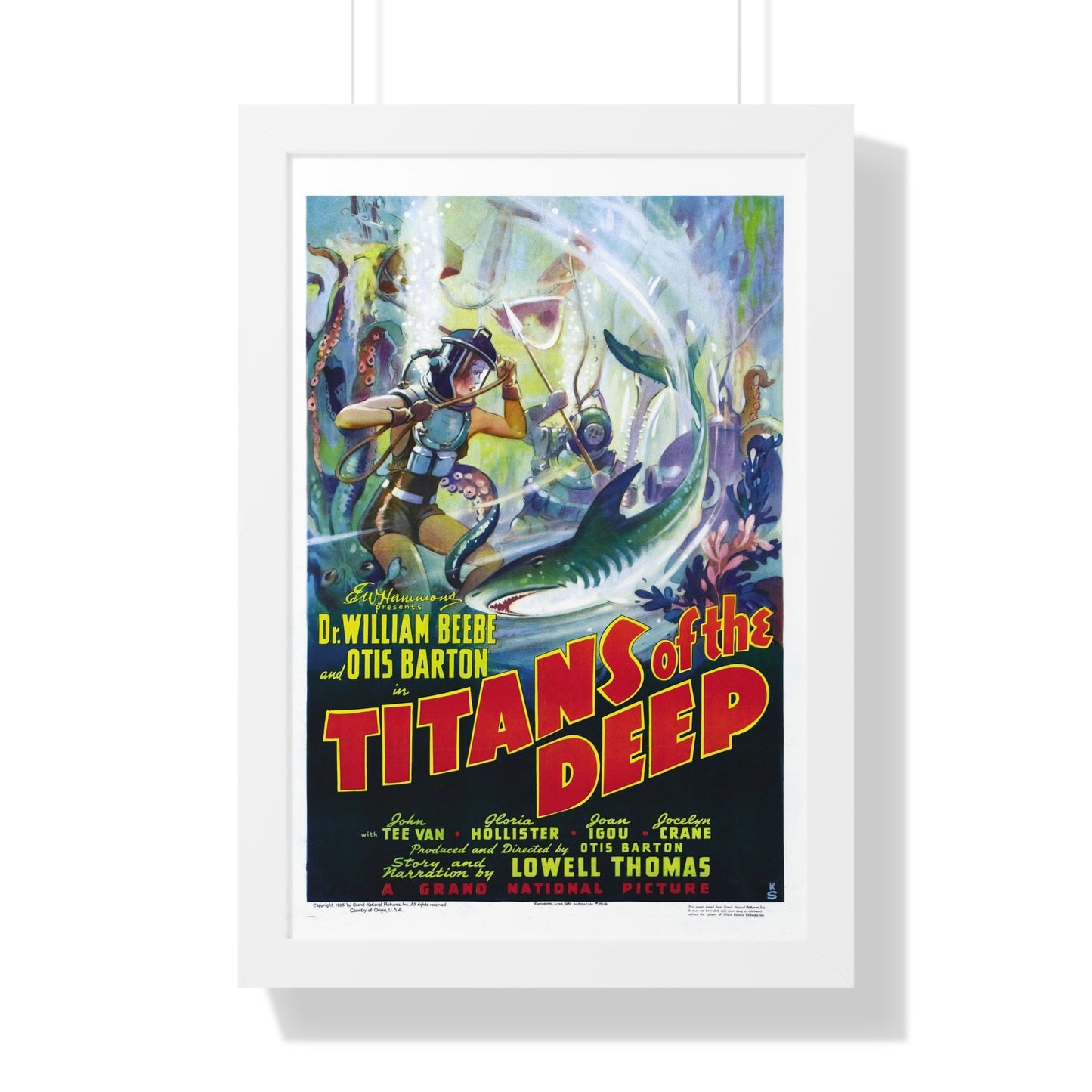 TITANS OF THE DEEP 1938 - Framed Movie Poster-16″ x 24″-The Sticker Space